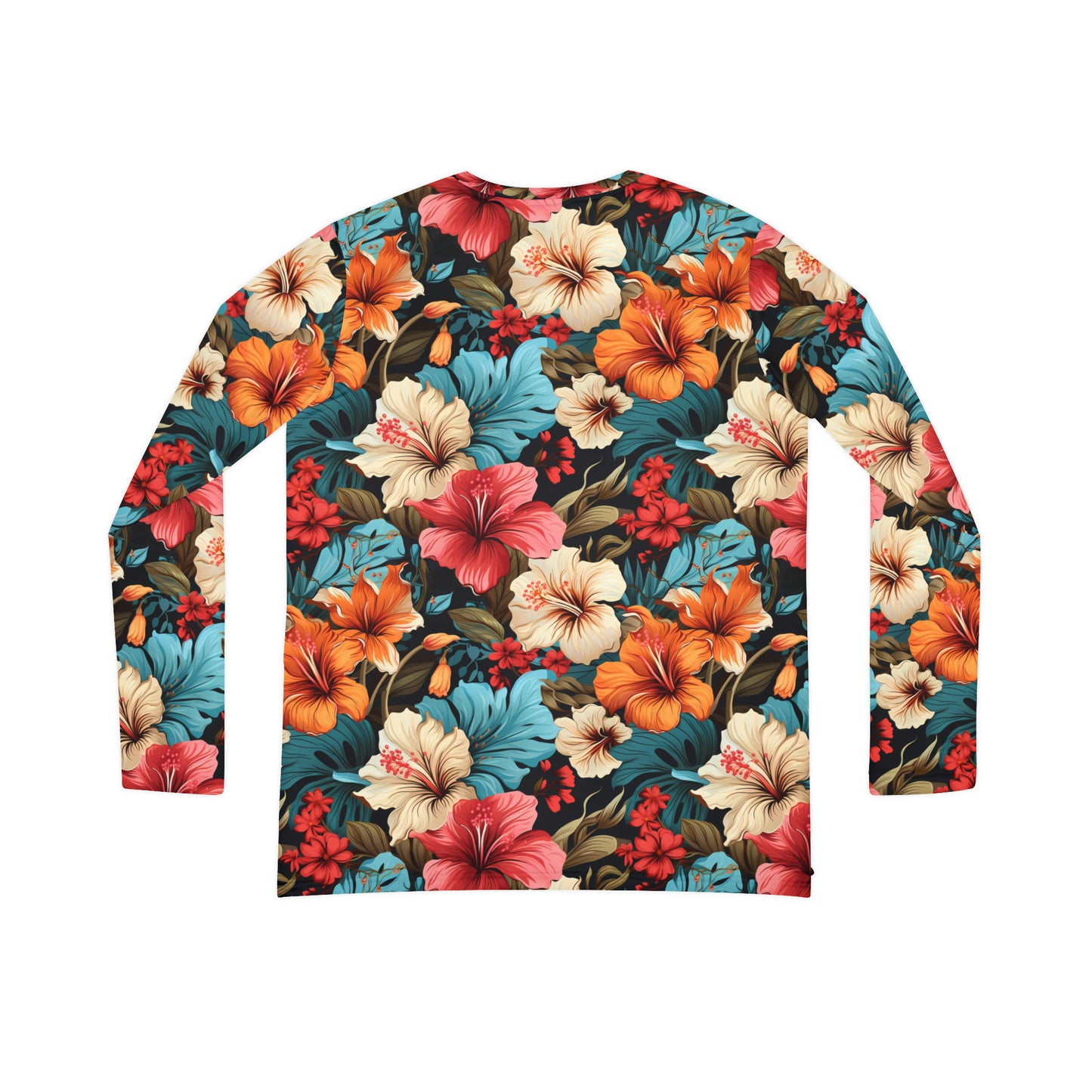 Women's Hawaiian Style Mixed Floral Long Sleeve V-neck Shirt