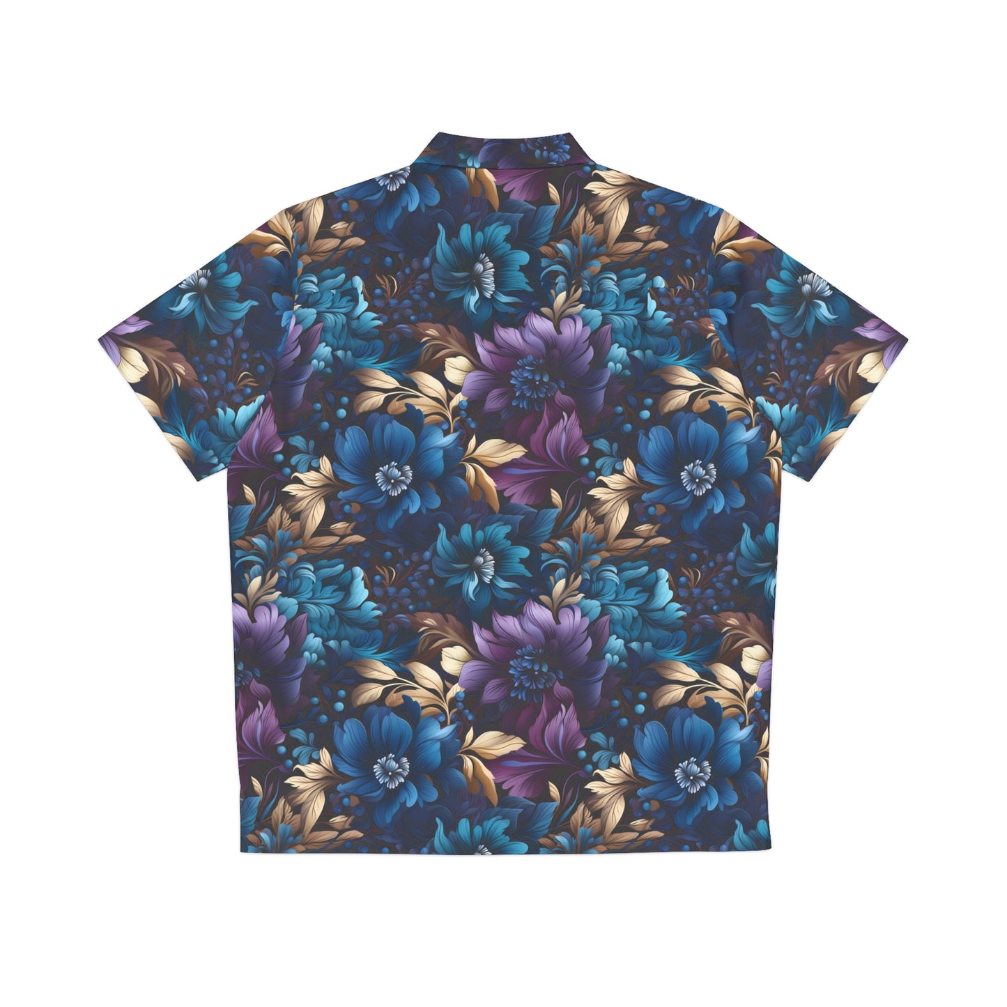 Men's Dark Floral Pattern Hawaiian Shirt