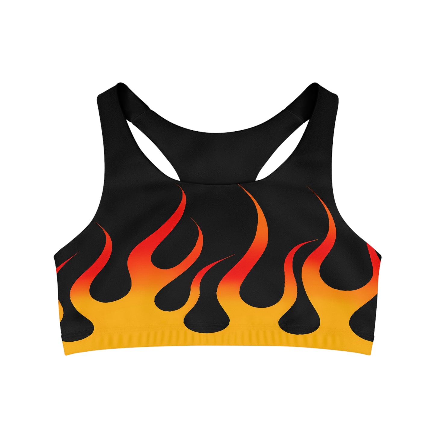 Hot Rod Flames Seamless Sports Bra