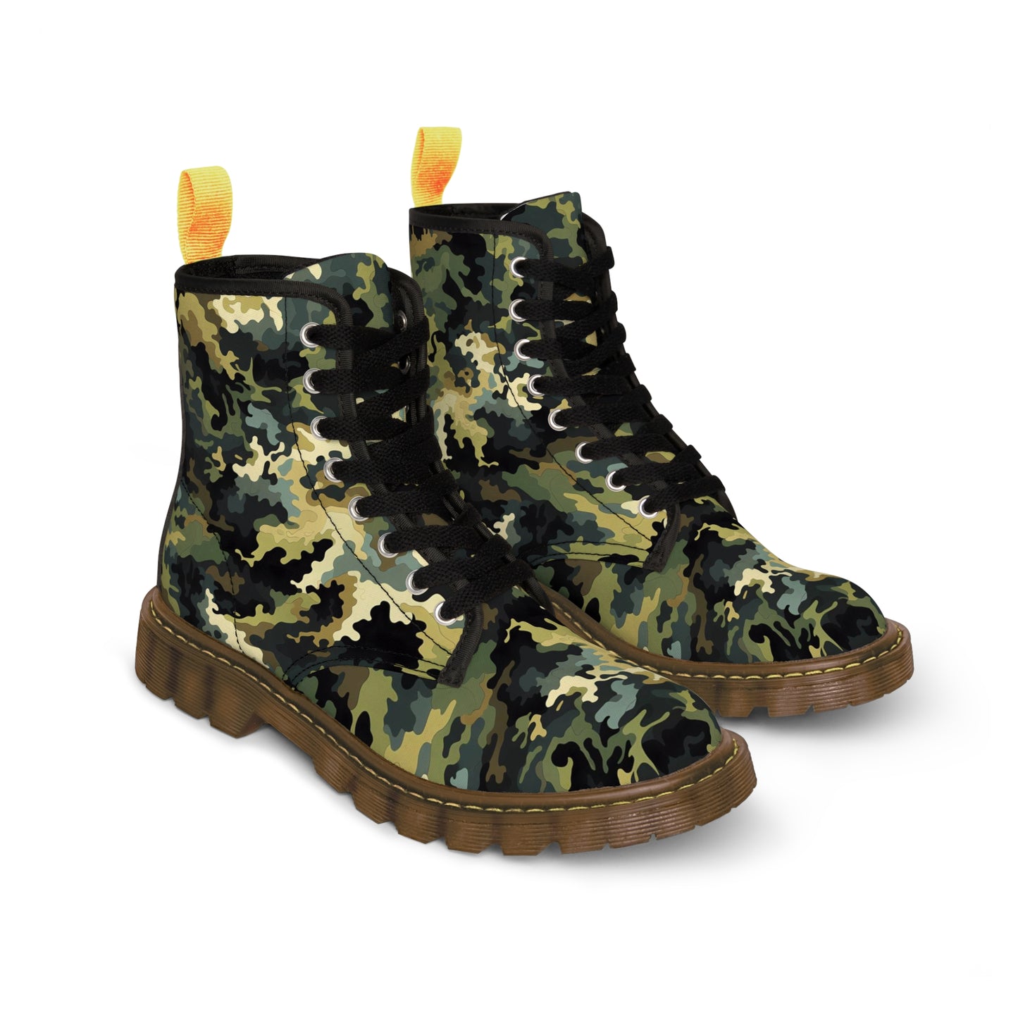 Summer Woodland Camouflage Men's Canvas Boots