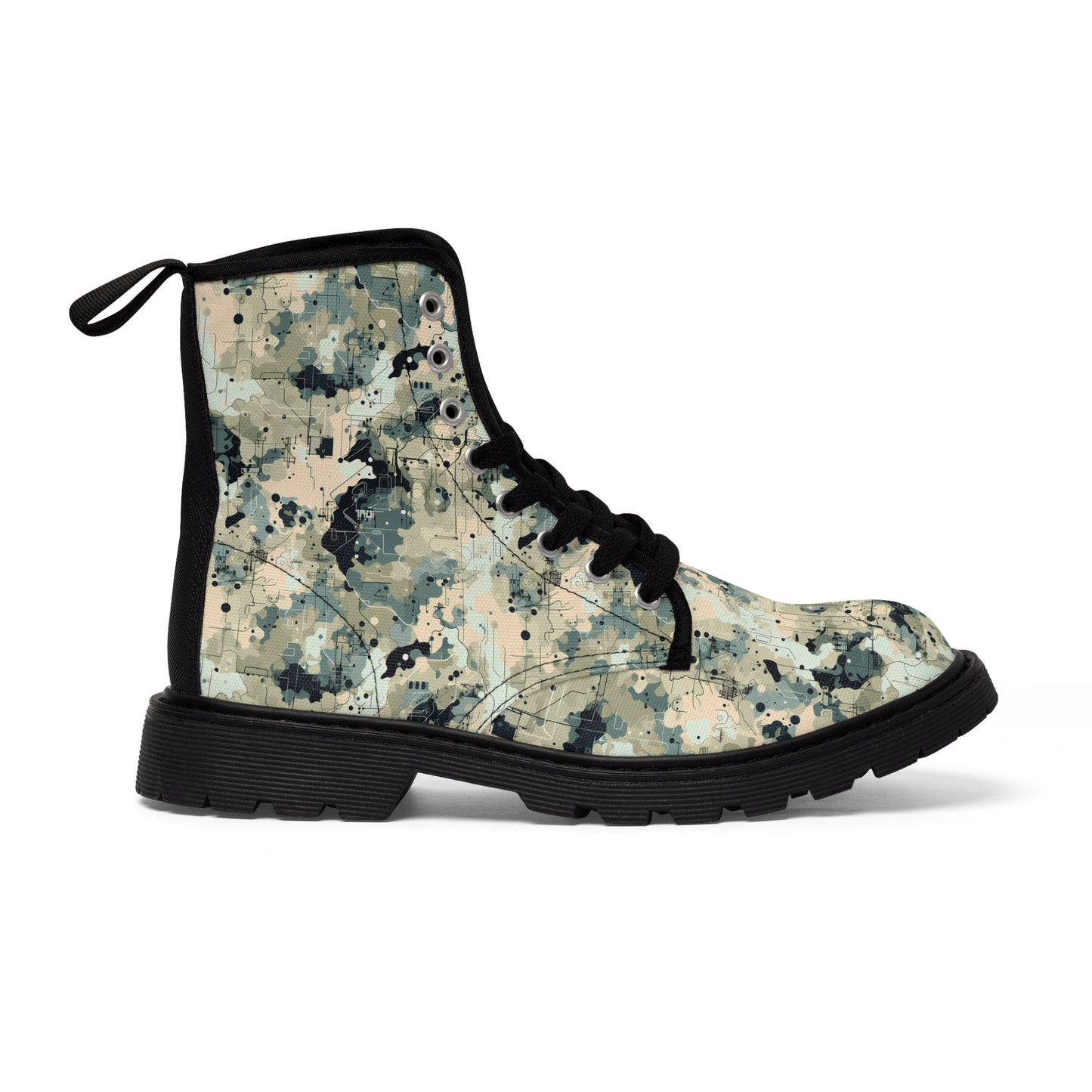 Digital Urban Camouflage Men's Canvas Boots