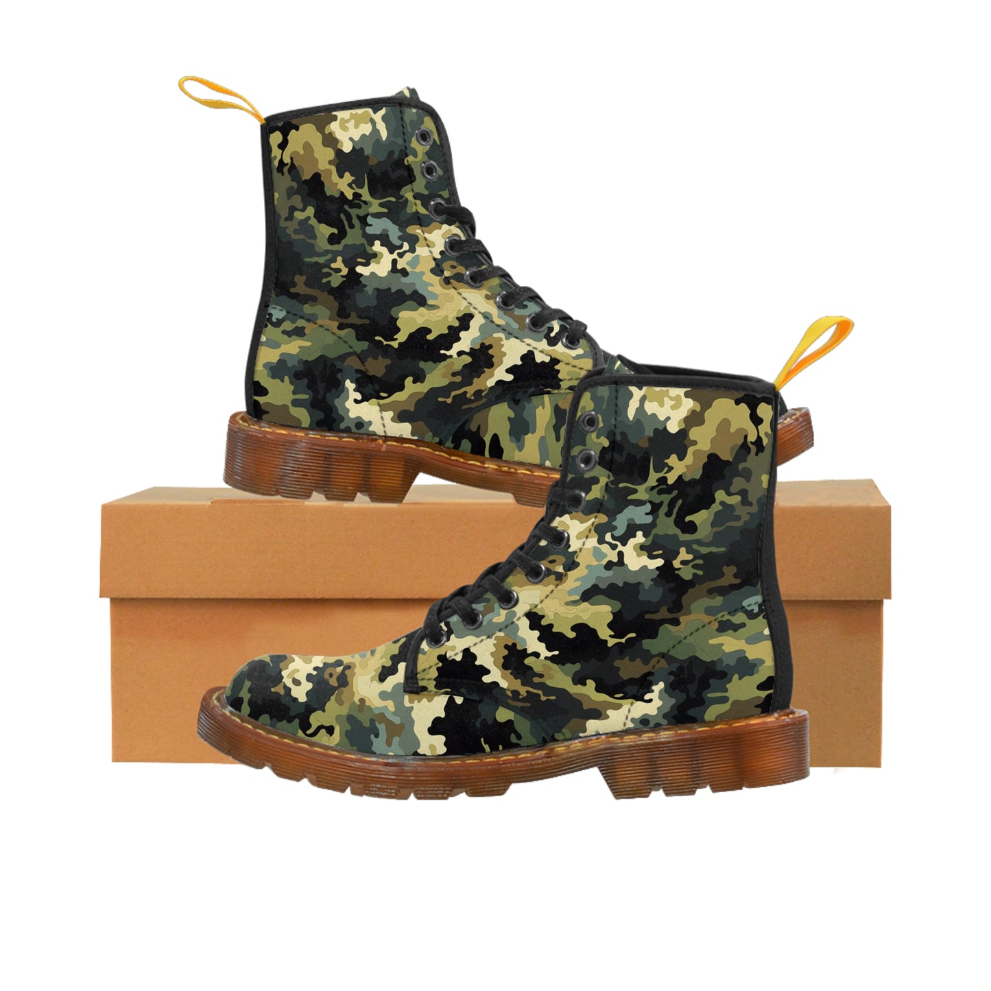 Summer Woodland Camouflage Men's Canvas Boots