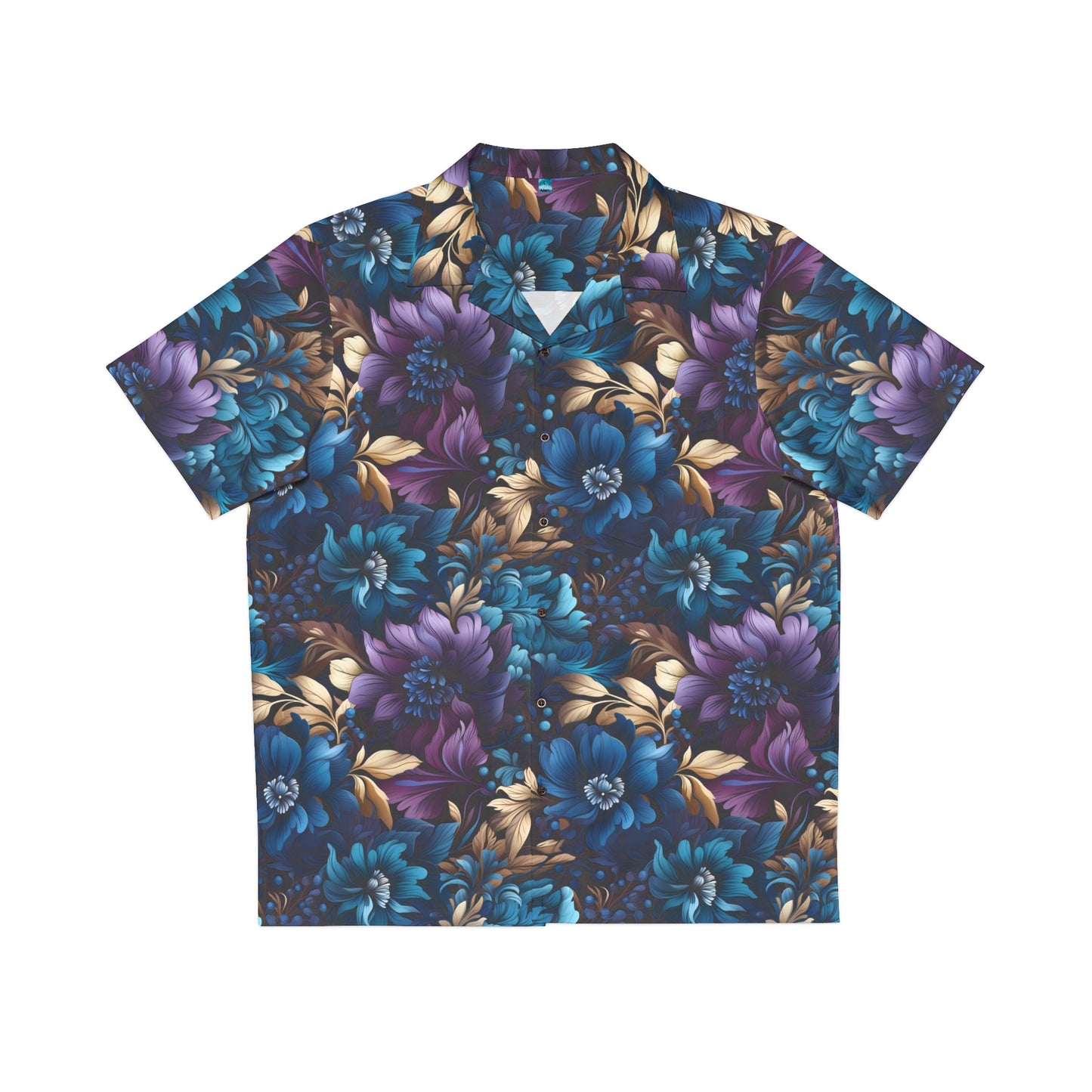 Men's Dark Floral Pattern Hawaiian Shirt