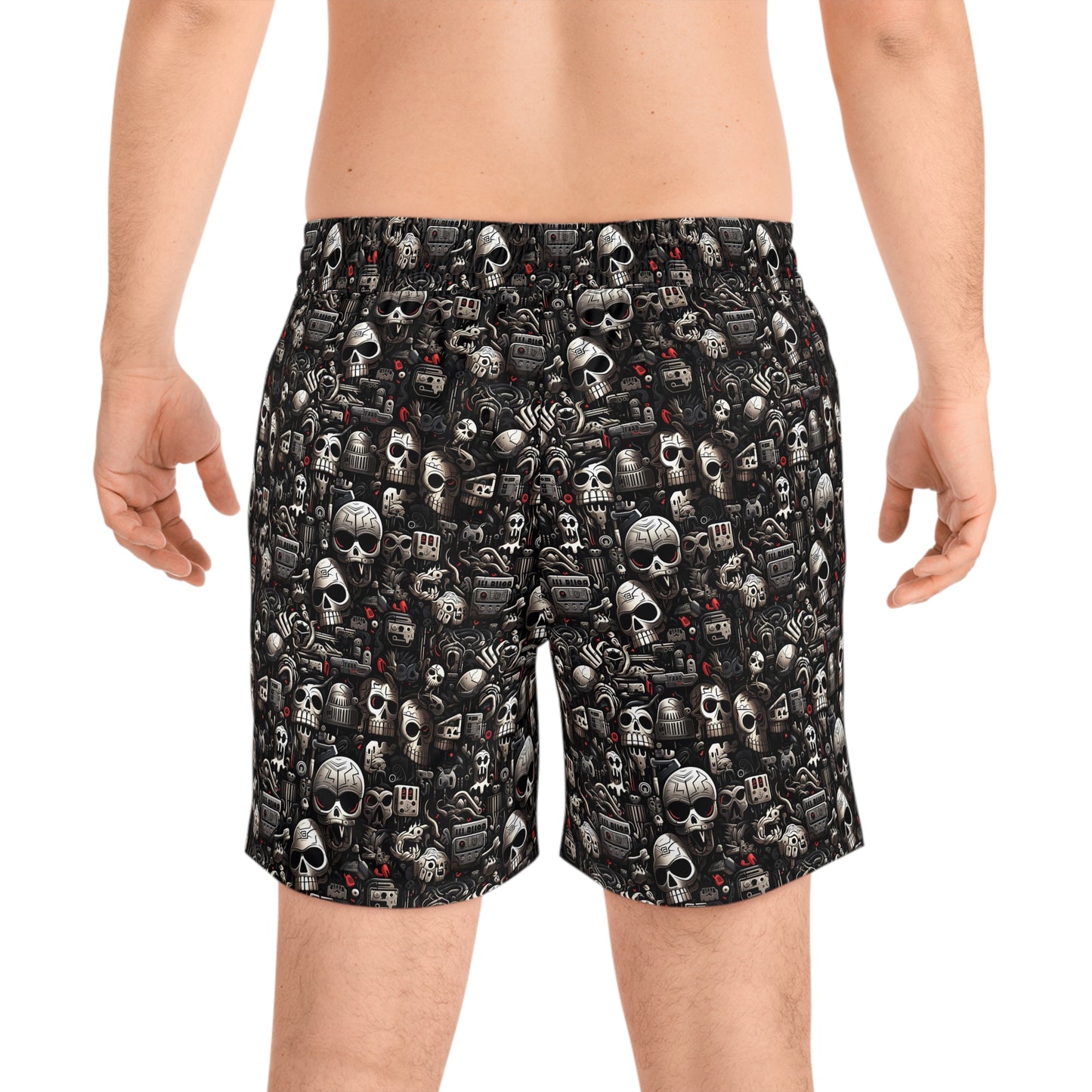 Men's Mid-Length Techno Boneyard Swim Shorts