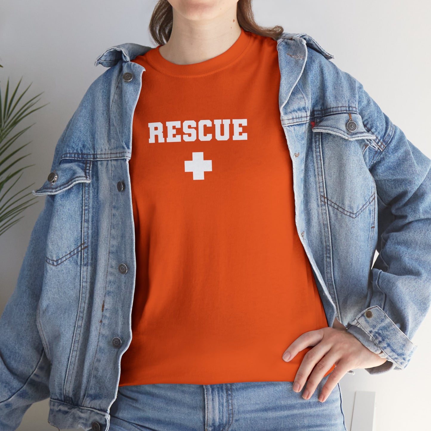 Unisex Rescue Orange Heavy Cotton Tee