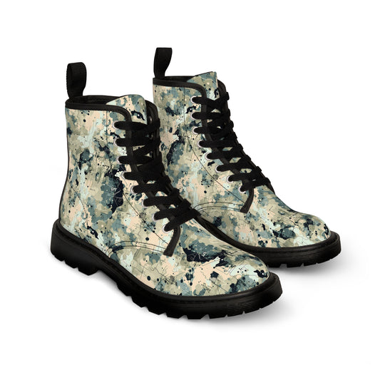 Digital Urban Camouflage Men's Canvas Boots