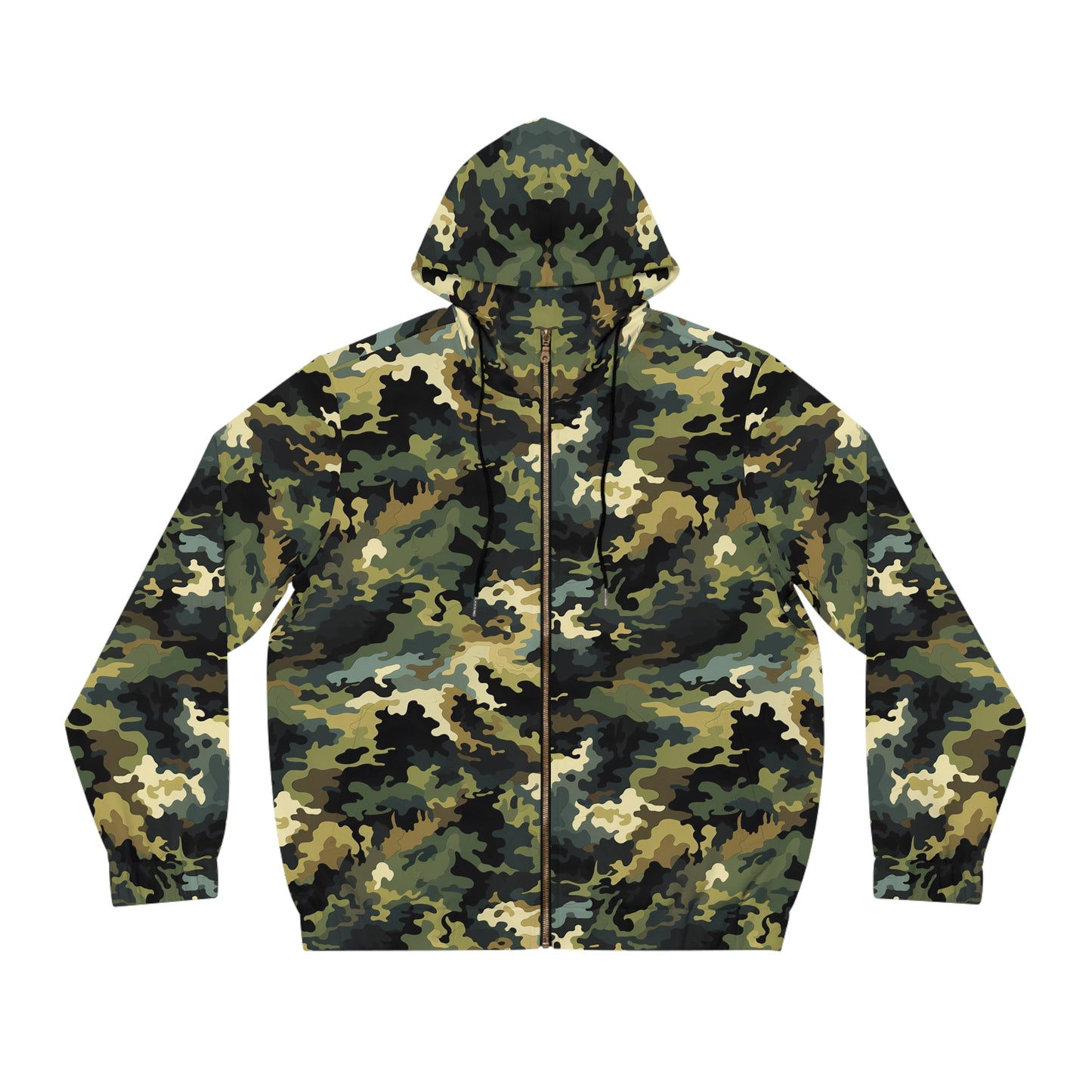 Men's Summer Woodland Camouflage Full-Zip Hoodie