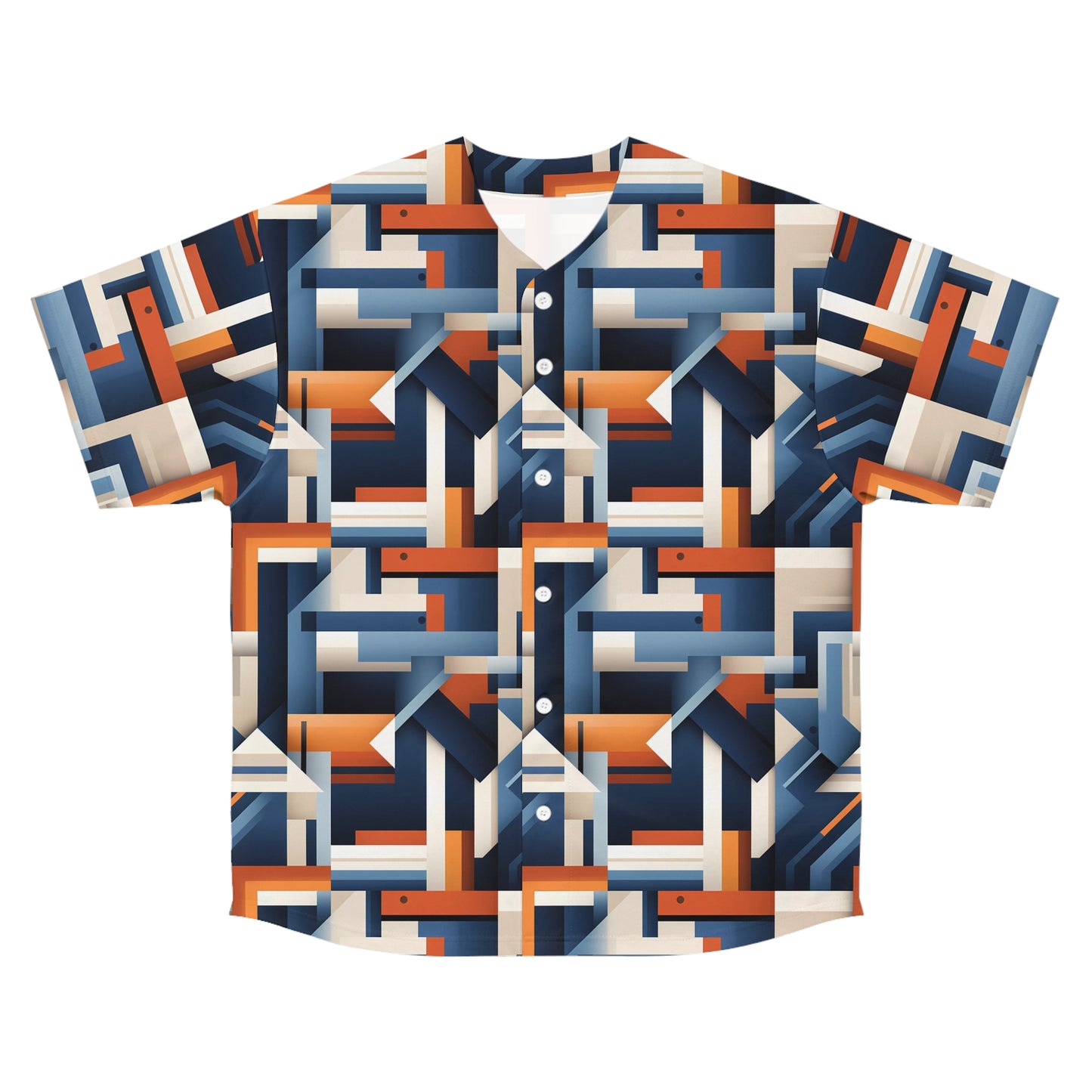 Men's Geometric Pattern 1 Baseball Jersey