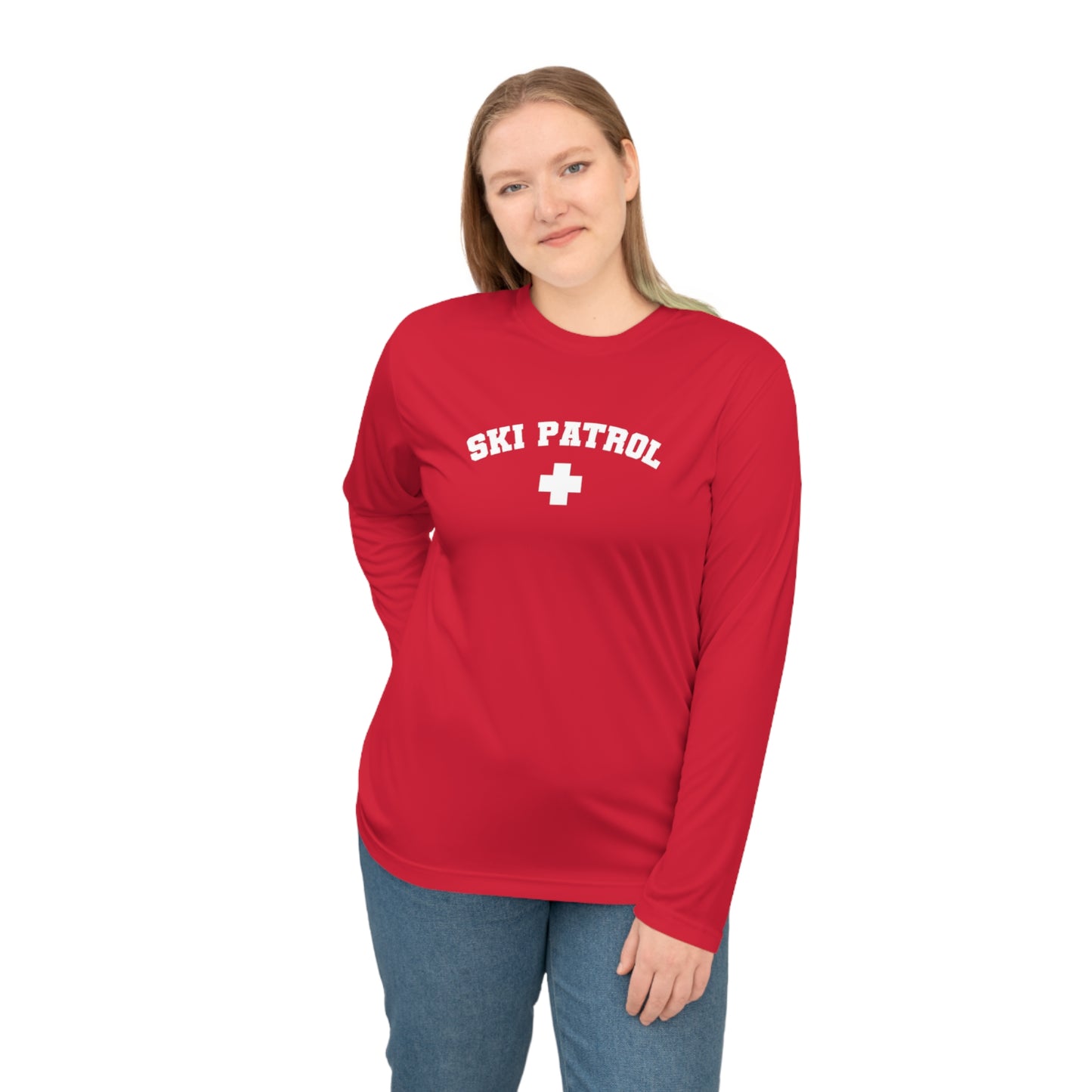 Unisex Red Ski Patrol Long Sleeve Shirt