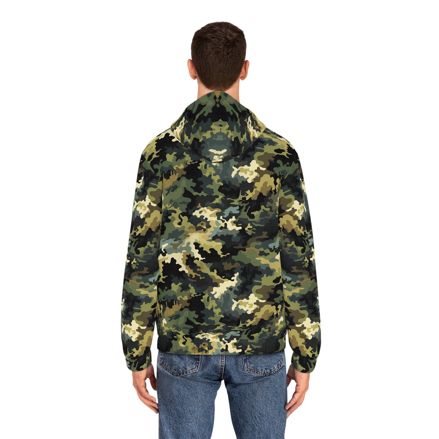 Men's Summer Woodland Camouflage Full-Zip Hoodie