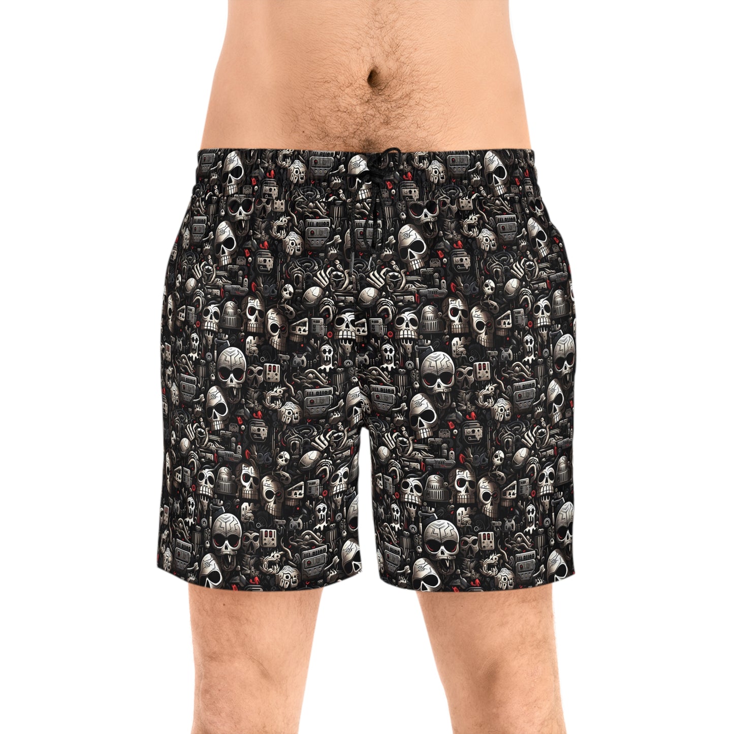 Men's Mid-Length Techno Boneyard Swim Shorts