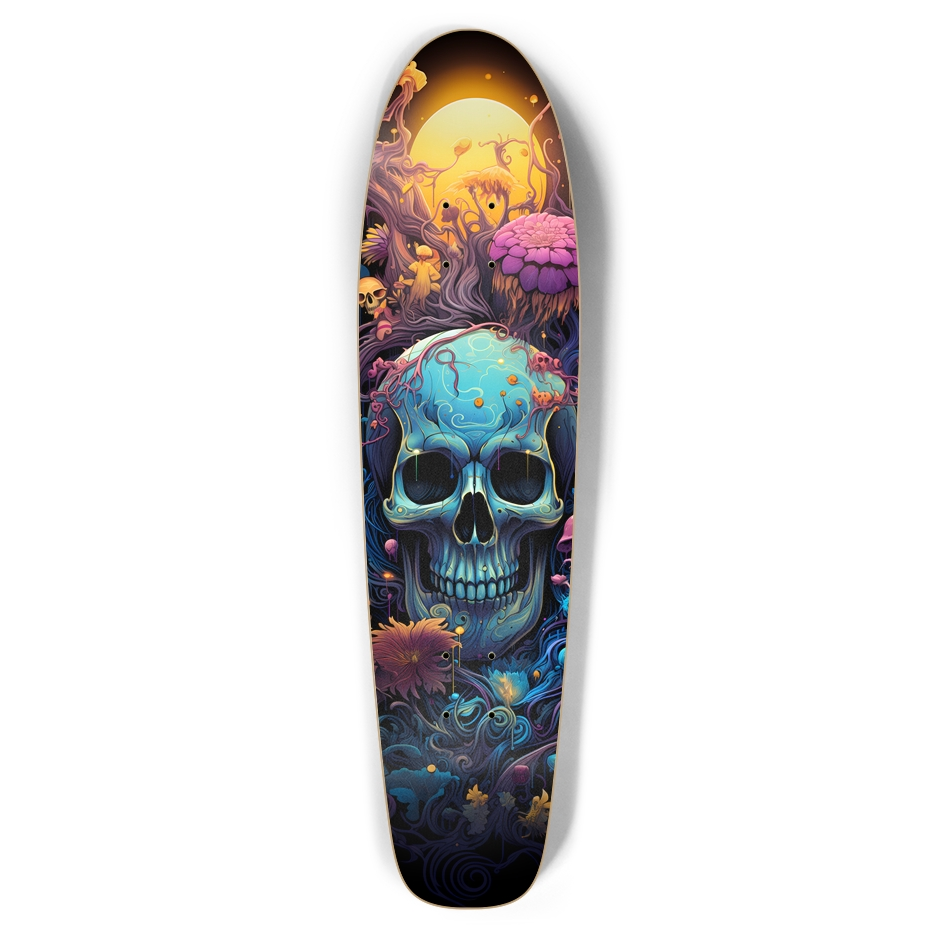 Acid Trip Skull Cruiser Skateboard