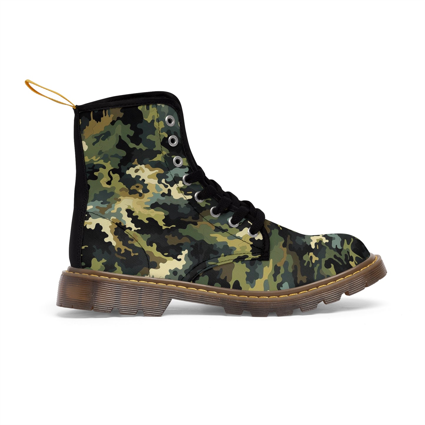 Summer Woodland Camouflage Men's Canvas Boots