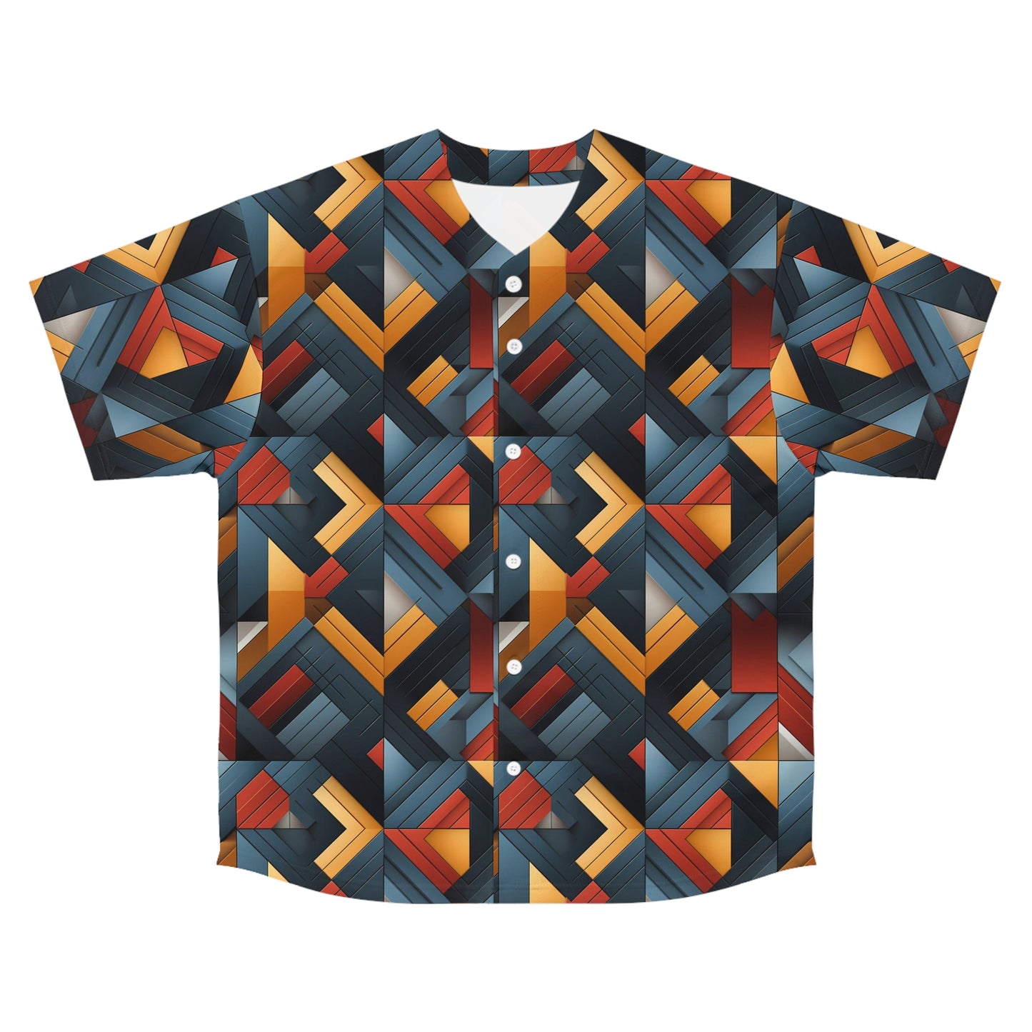 Men's Geometric Pattern 2 Baseball Jersey