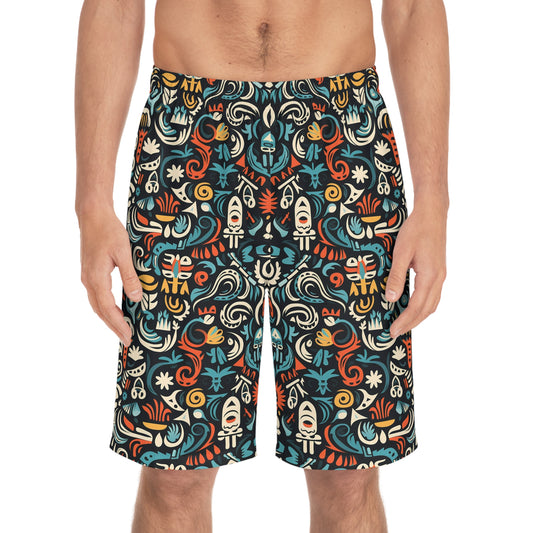 Tribal Pattern Board Shorts