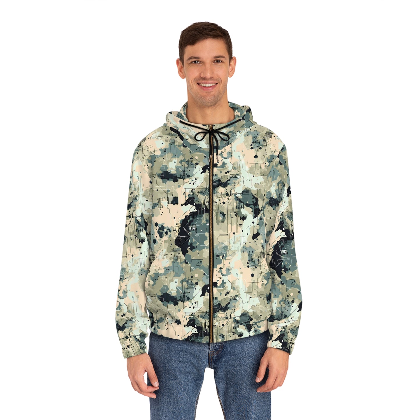 Men's Urban Camouflage Full-Zip Hoodie