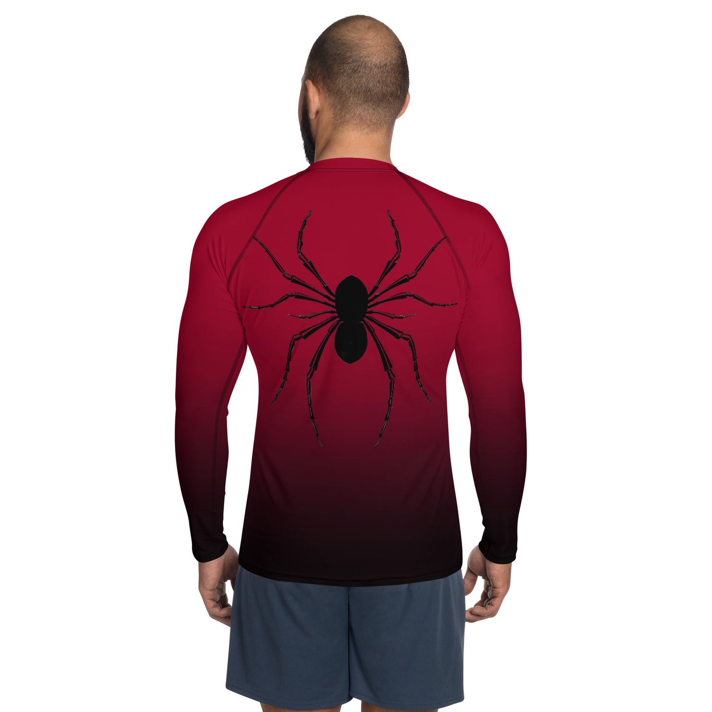 Red Ombré & Spider Men's Rash Guard