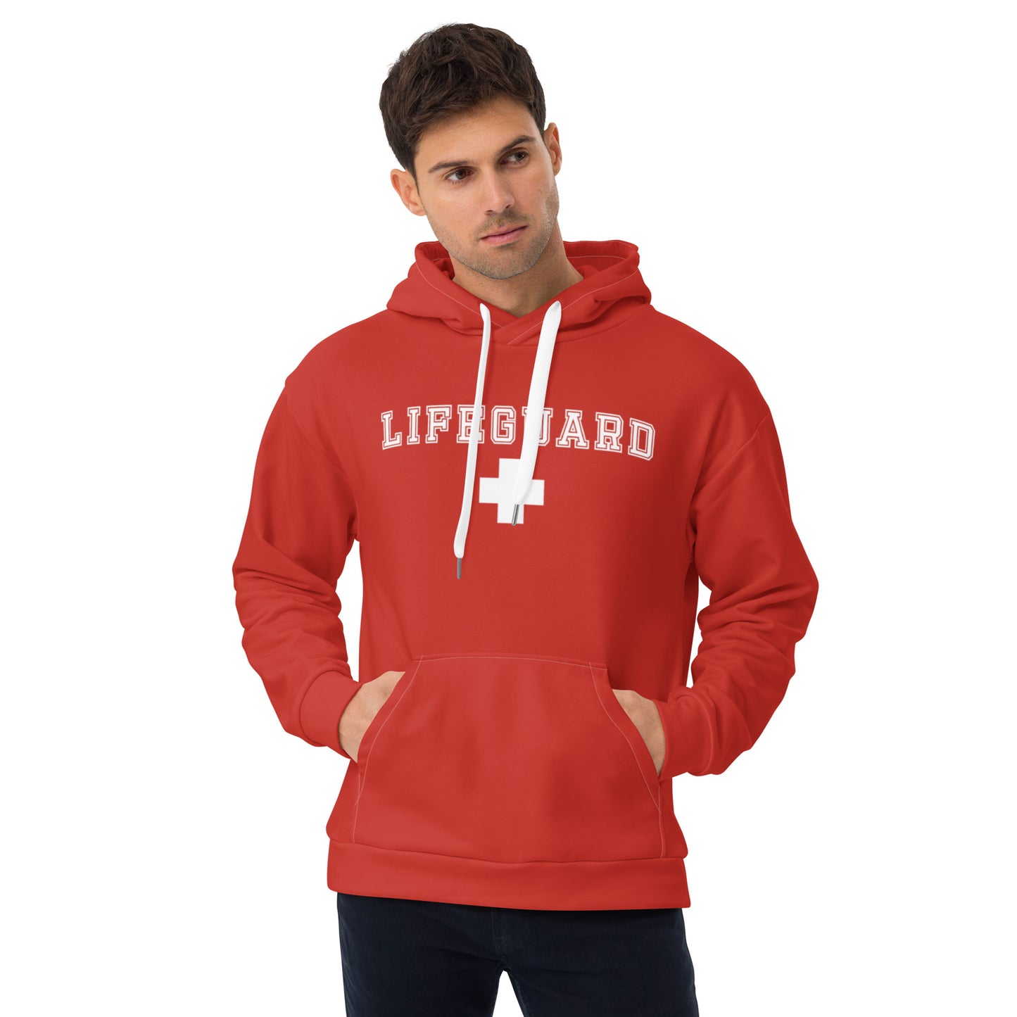 Unisex Red Lifeguard Hoodie