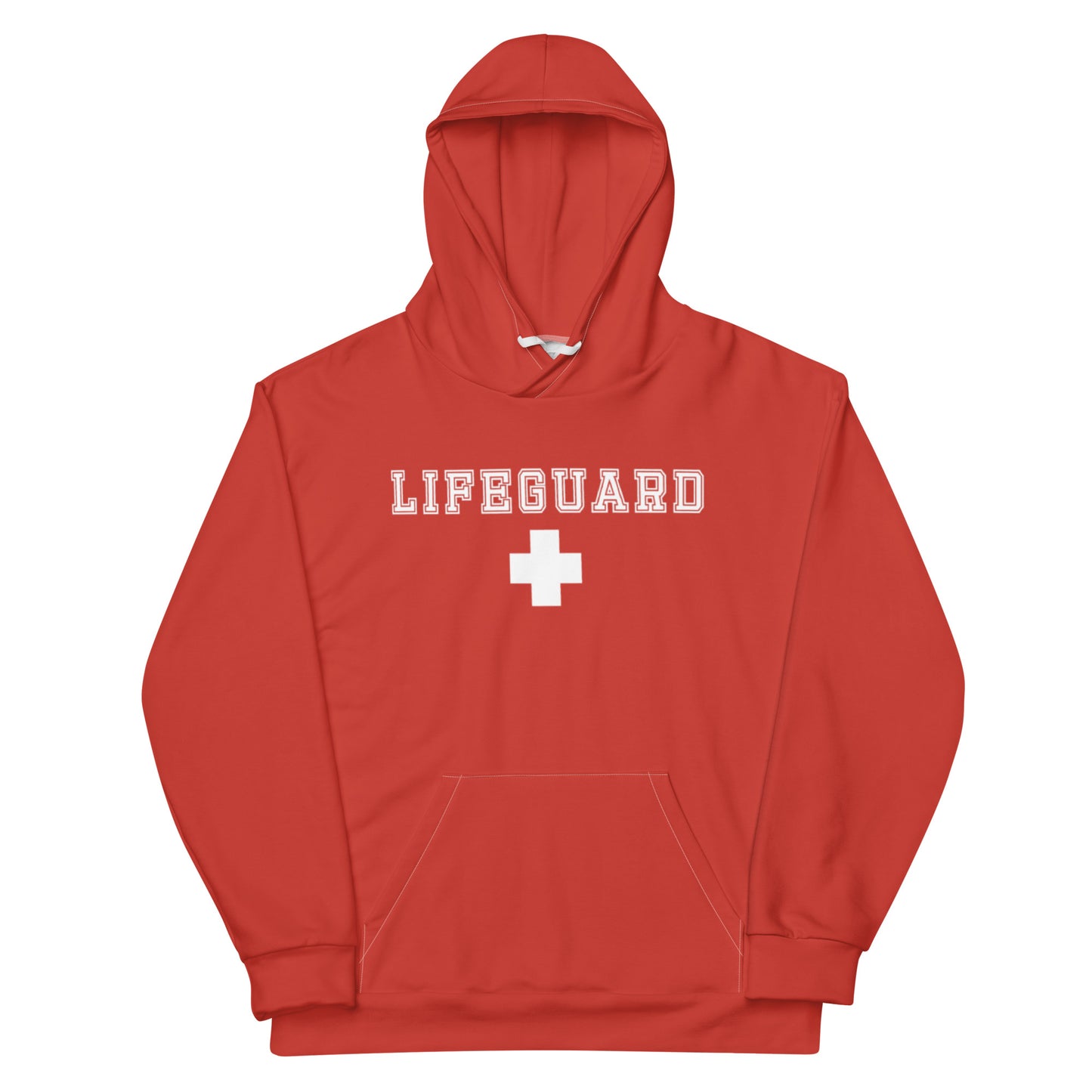 Unisex Red Lifeguard Hoodie