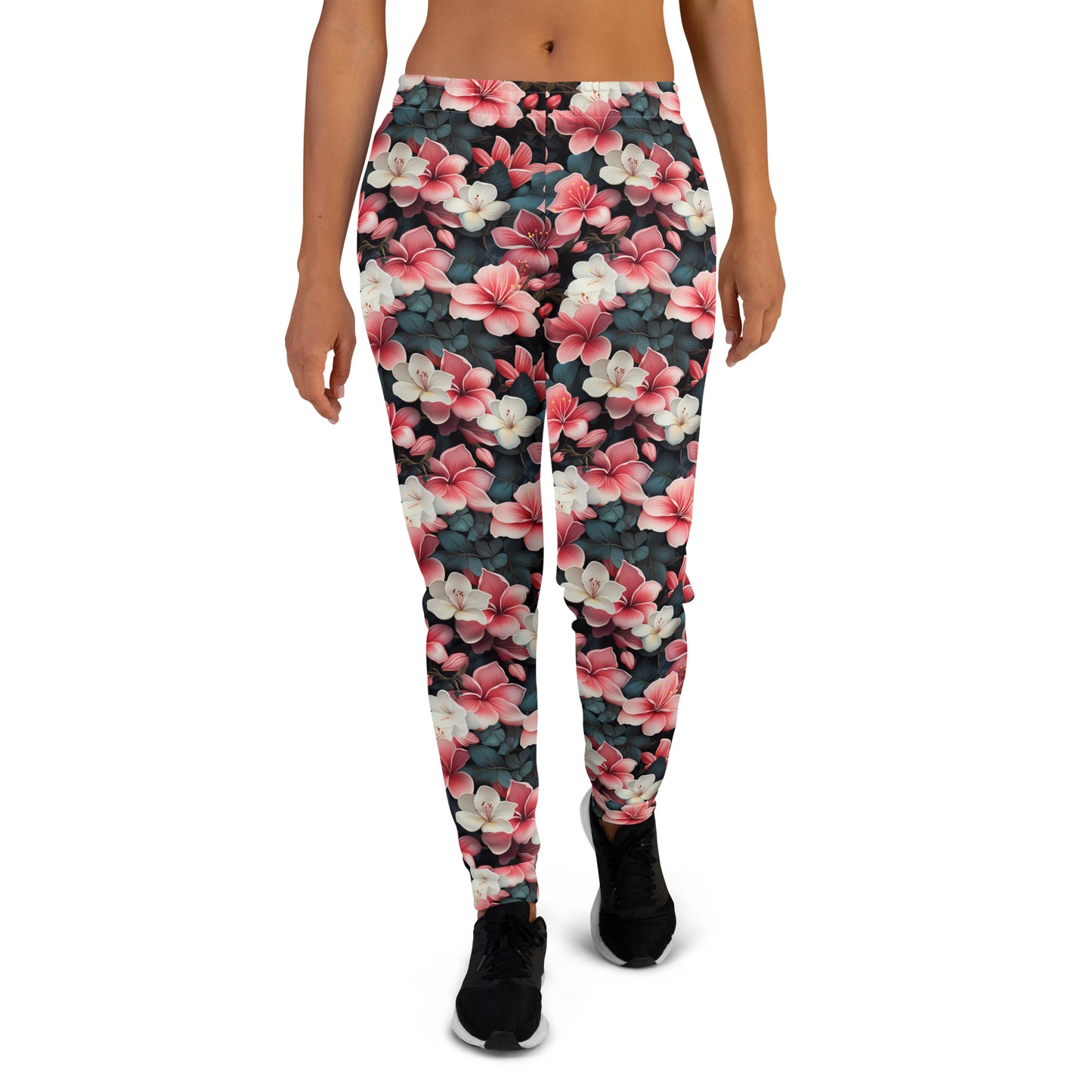 Women's Pink Plumeria Joggers