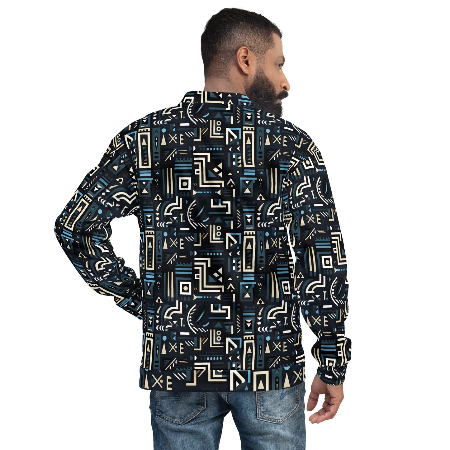 Unisex Tribal Pattern Bomber Jacket