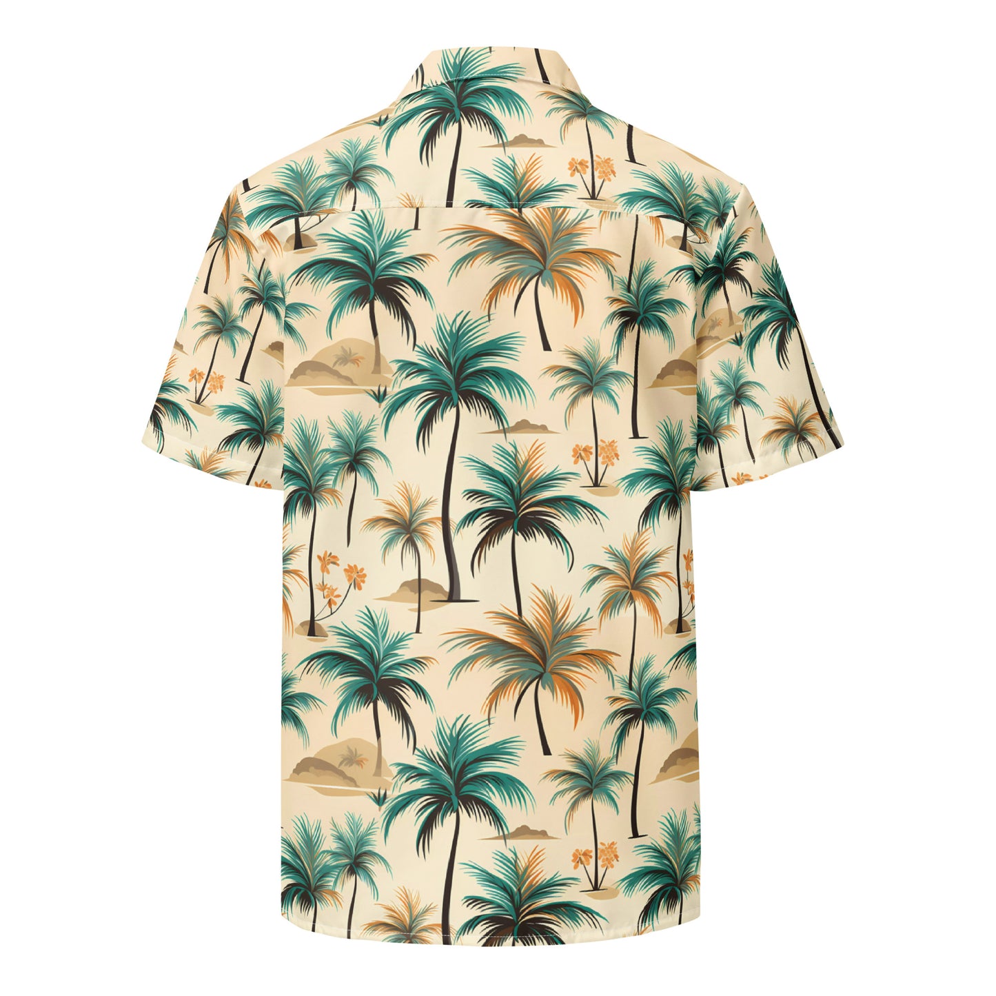 Unisex Palm Tree Pattern button shirt