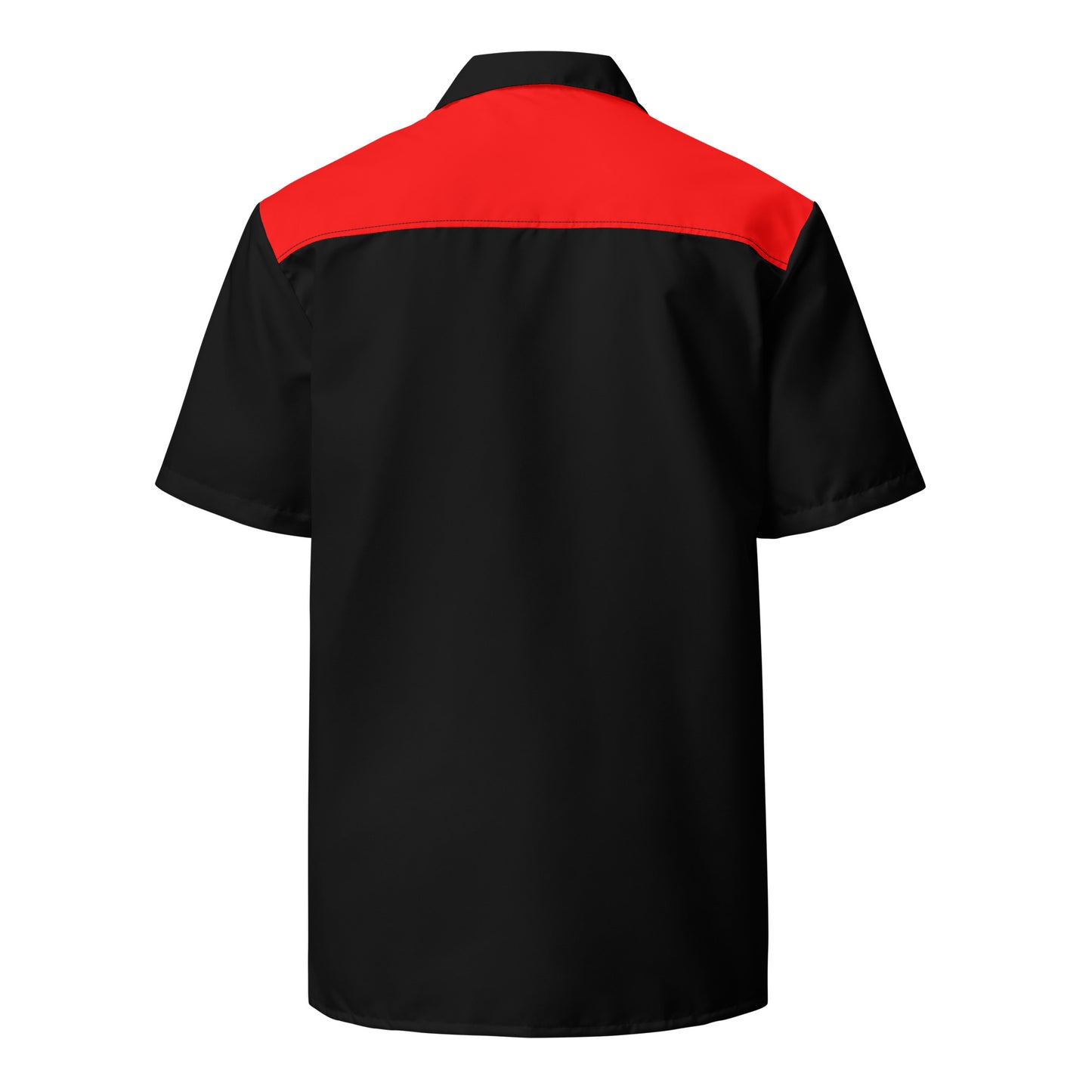 Red & Black Vintage Style Unisex Bowling Shirt