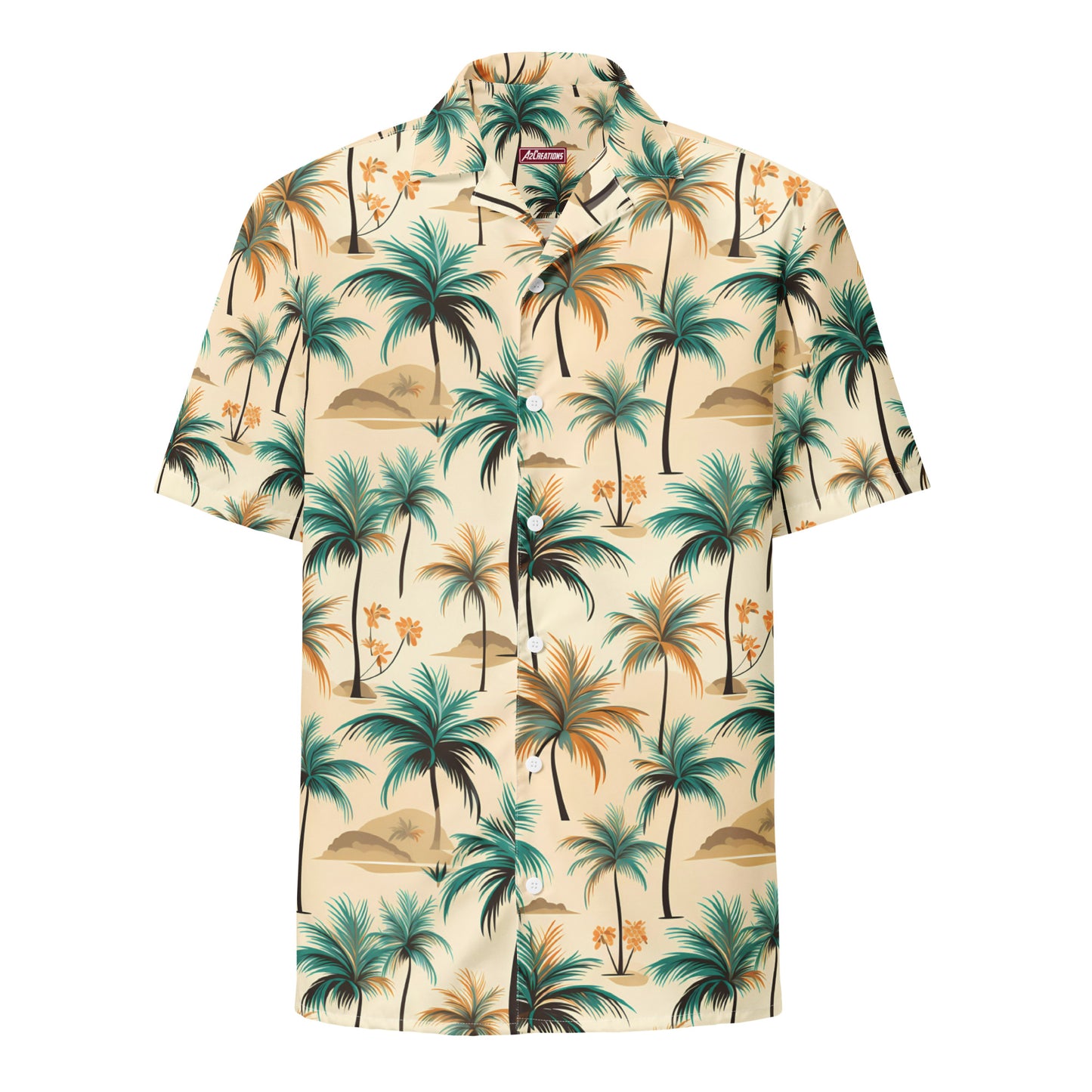 Unisex Palm Tree Pattern button shirt