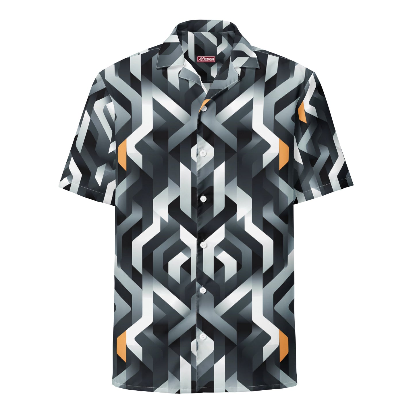 Unisex Geometric Pattern button shirt