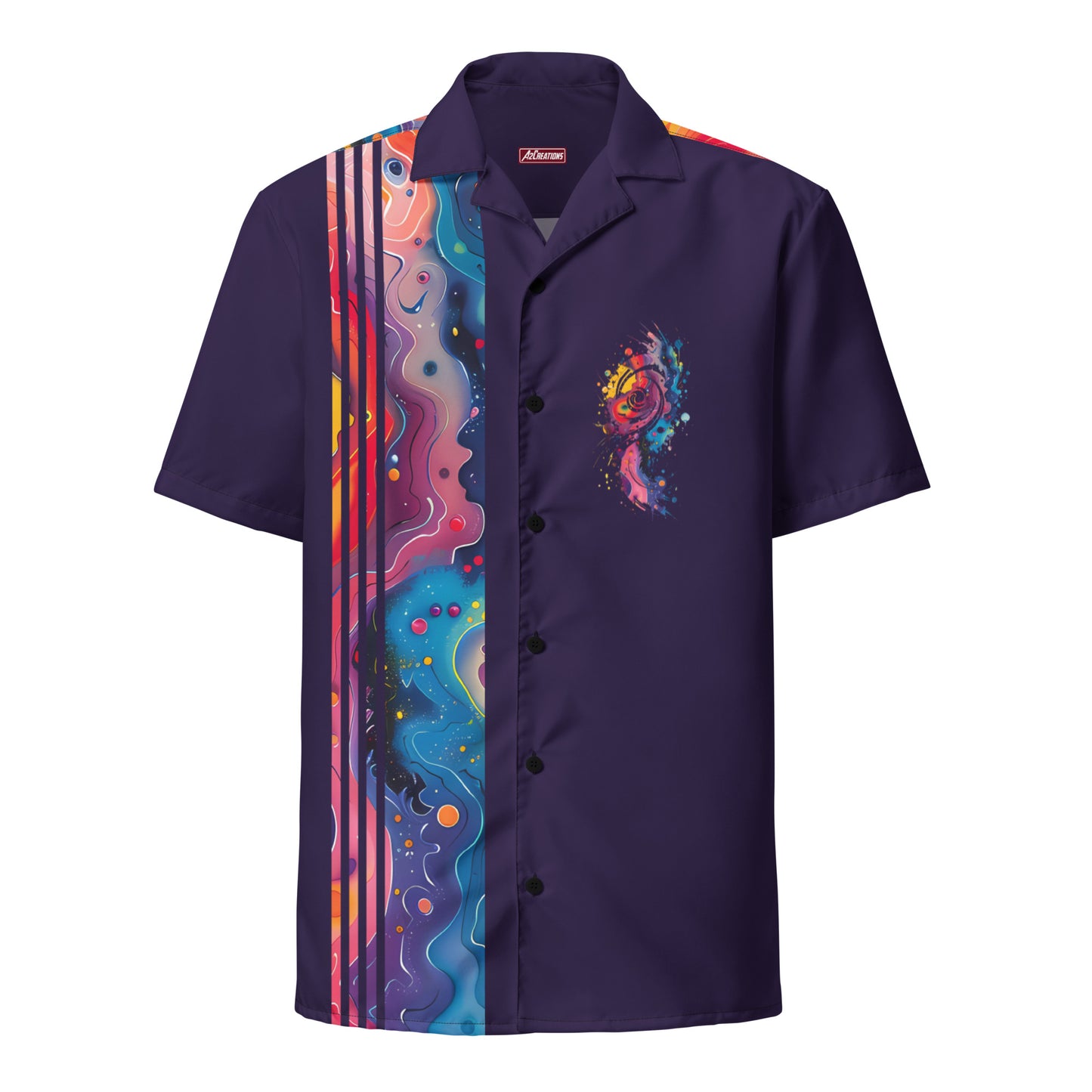 Psychedelic Unisex Bowling Shirt