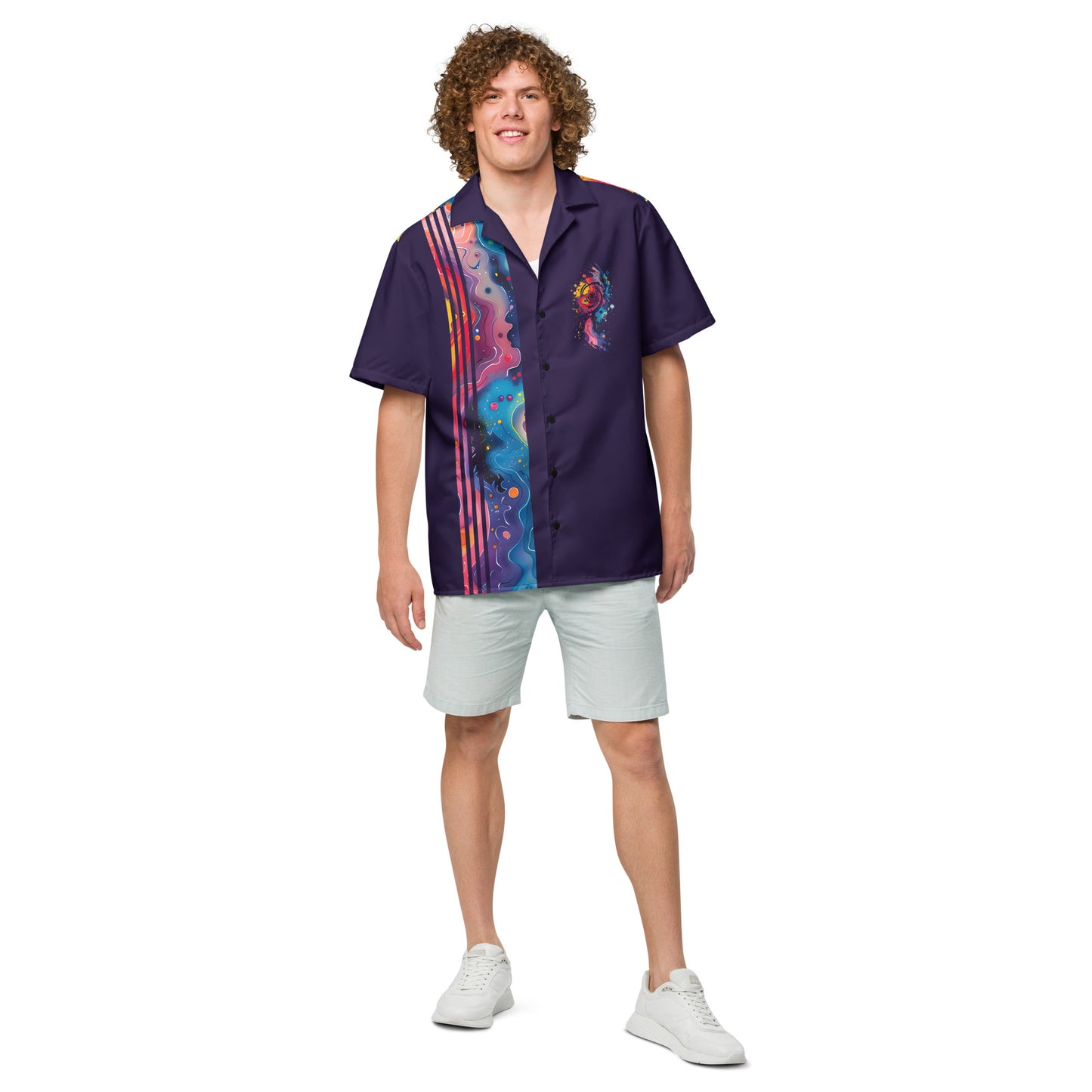 Psychedelic Unisex Bowling Shirt