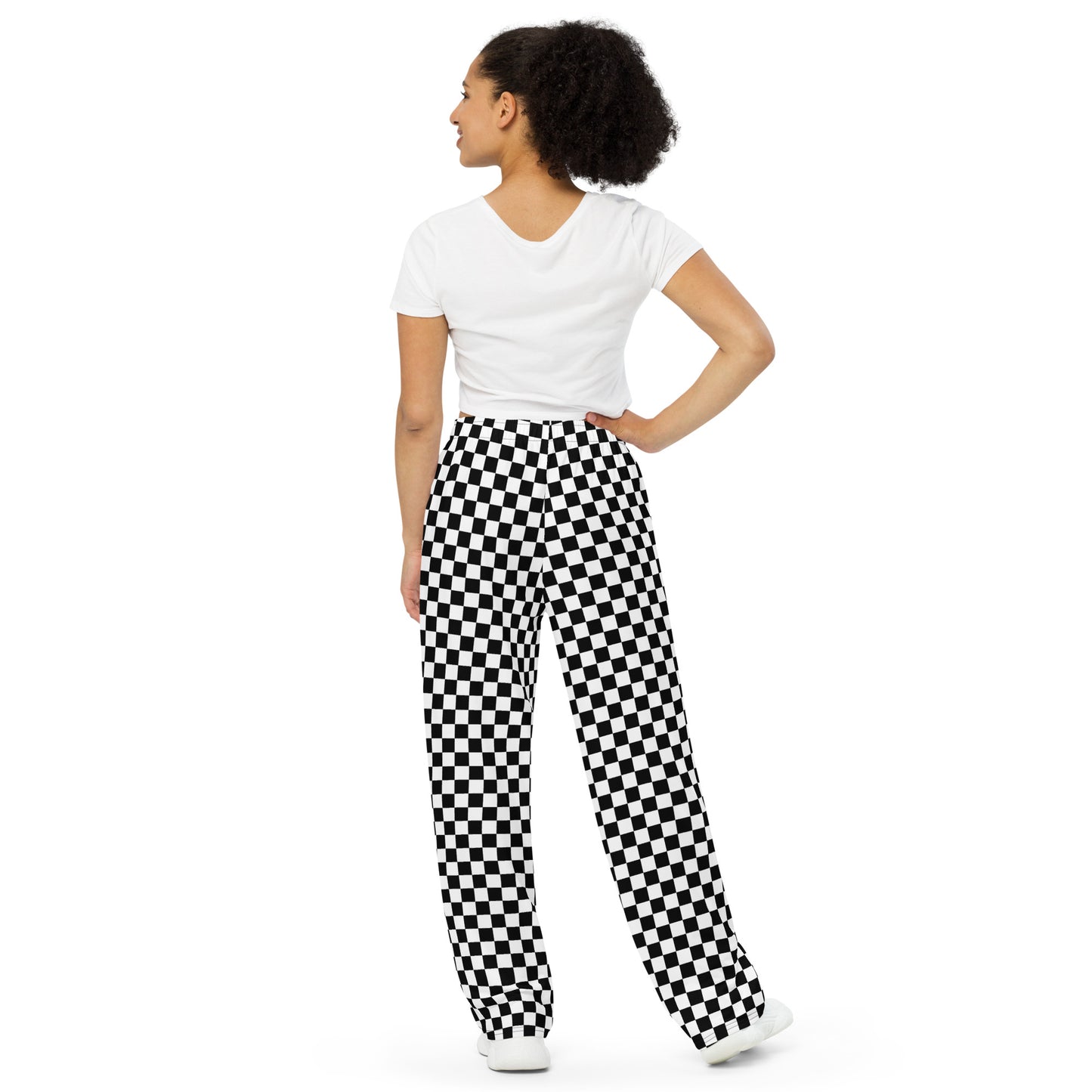 checkered unisex wide-leg pants