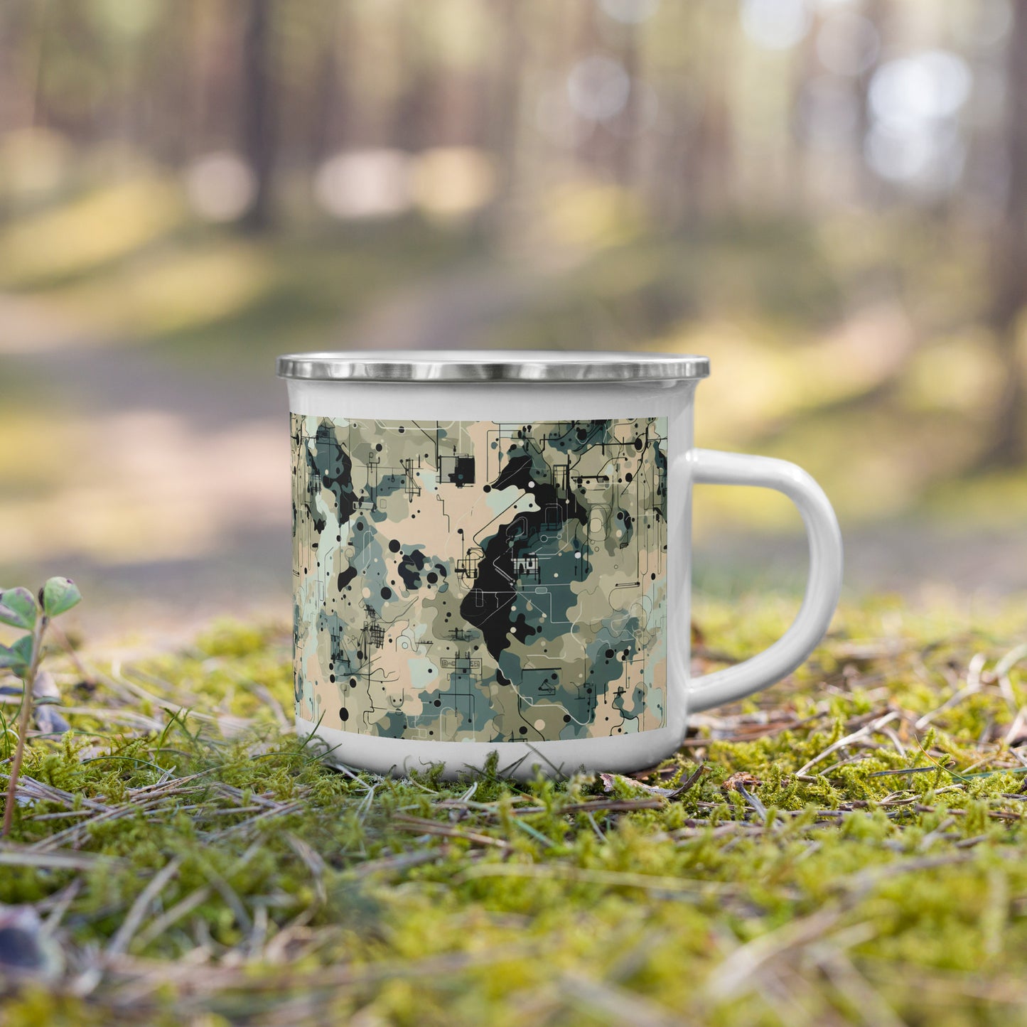 Urban Camouflage Enamel Camp Mug