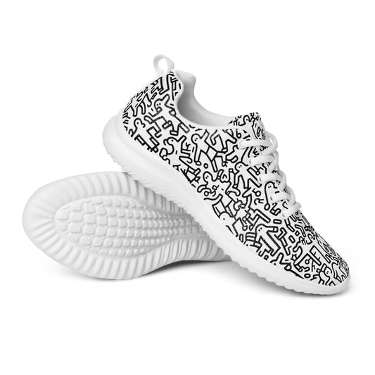 Men’s B&W Graffiti athletic shoes