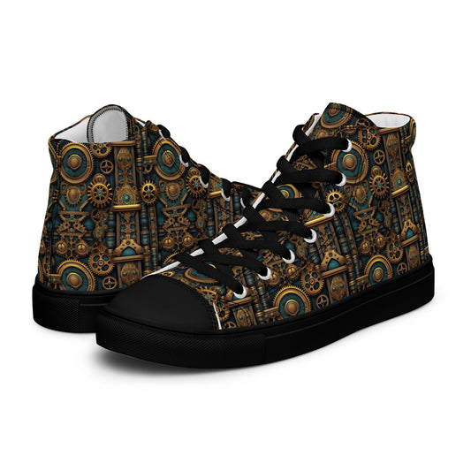 Men’s high top Steampunk canvas shoes