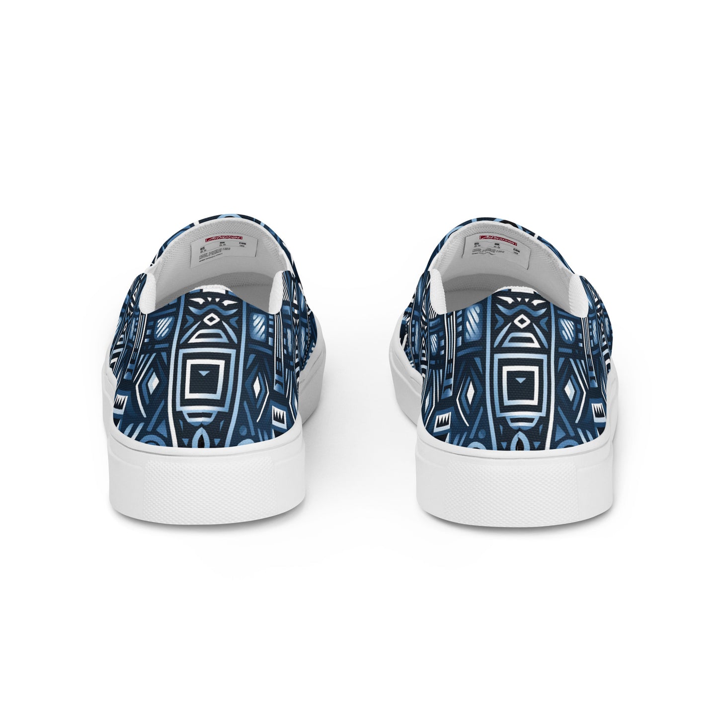 Men’s Blue Tribal Pattern slip-on canvas shoes