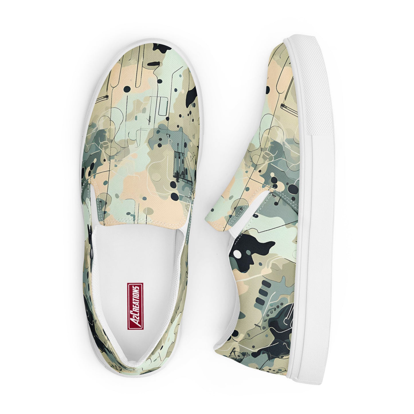 Men’s Urban Camouflage slip-on canvas shoes