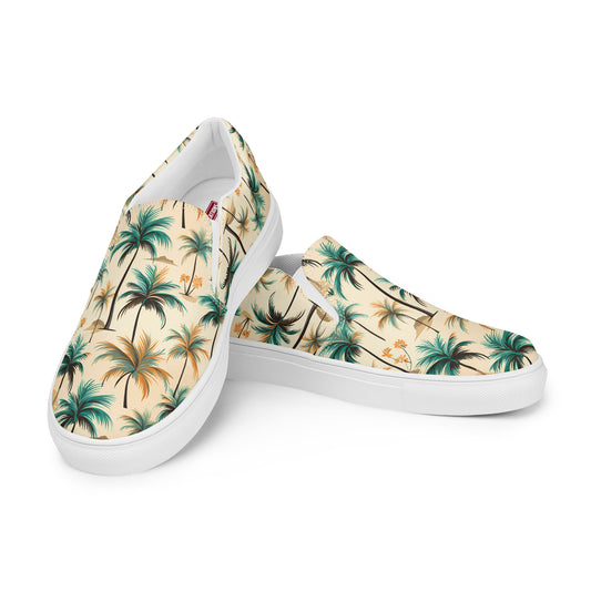 Men’s Palm Tree slip-on canvas shoes