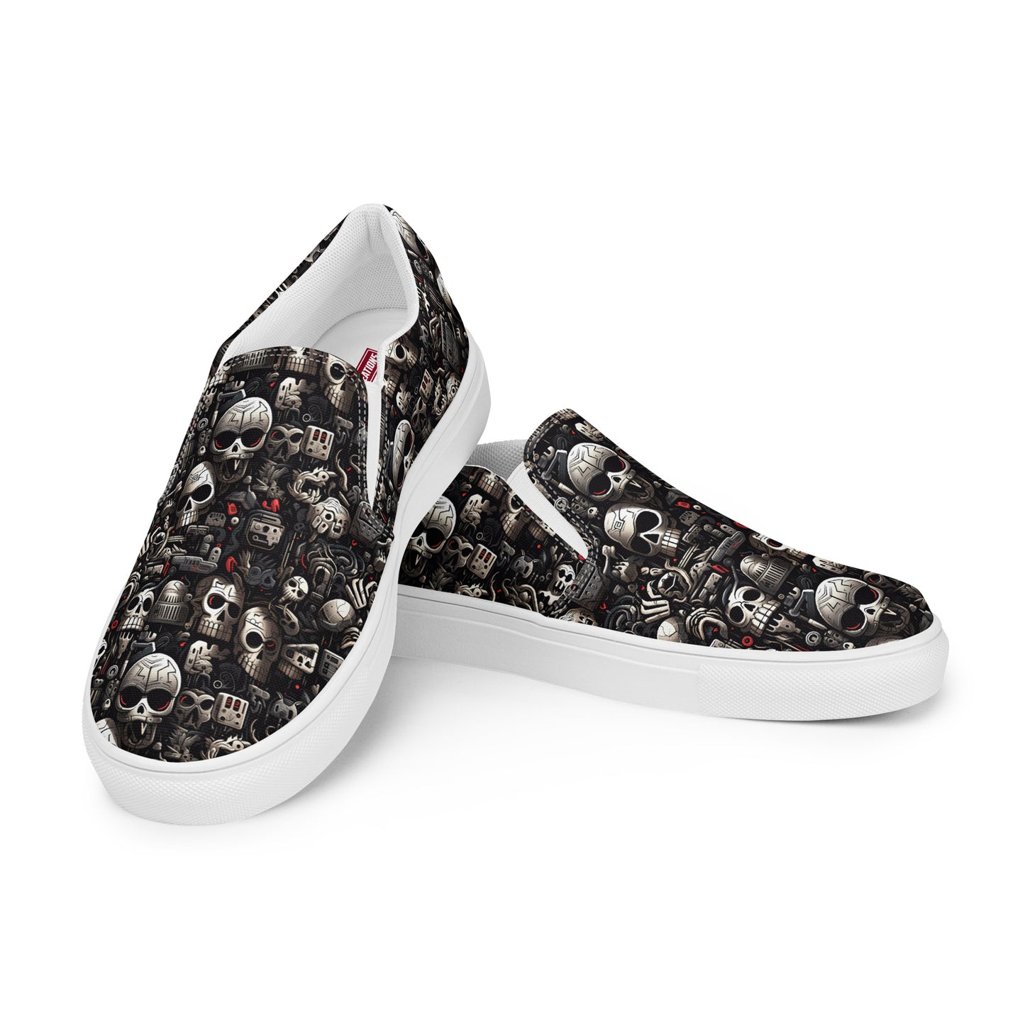 Boneyard Pattern Men’s slip-on canvas shoes