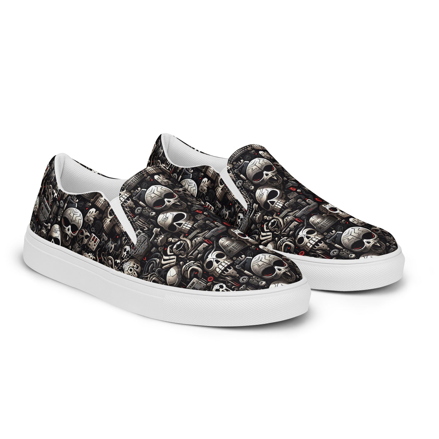 Boneyard Pattern Men’s slip-on canvas shoes