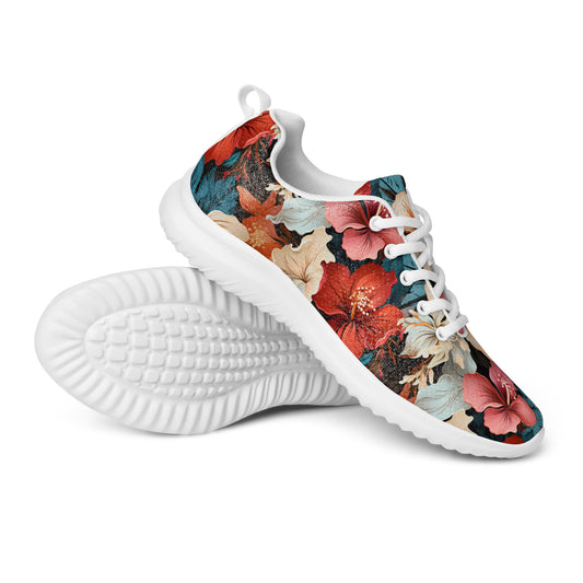 Women's Hawaiian Style Mixed Floral Athletic Shoes