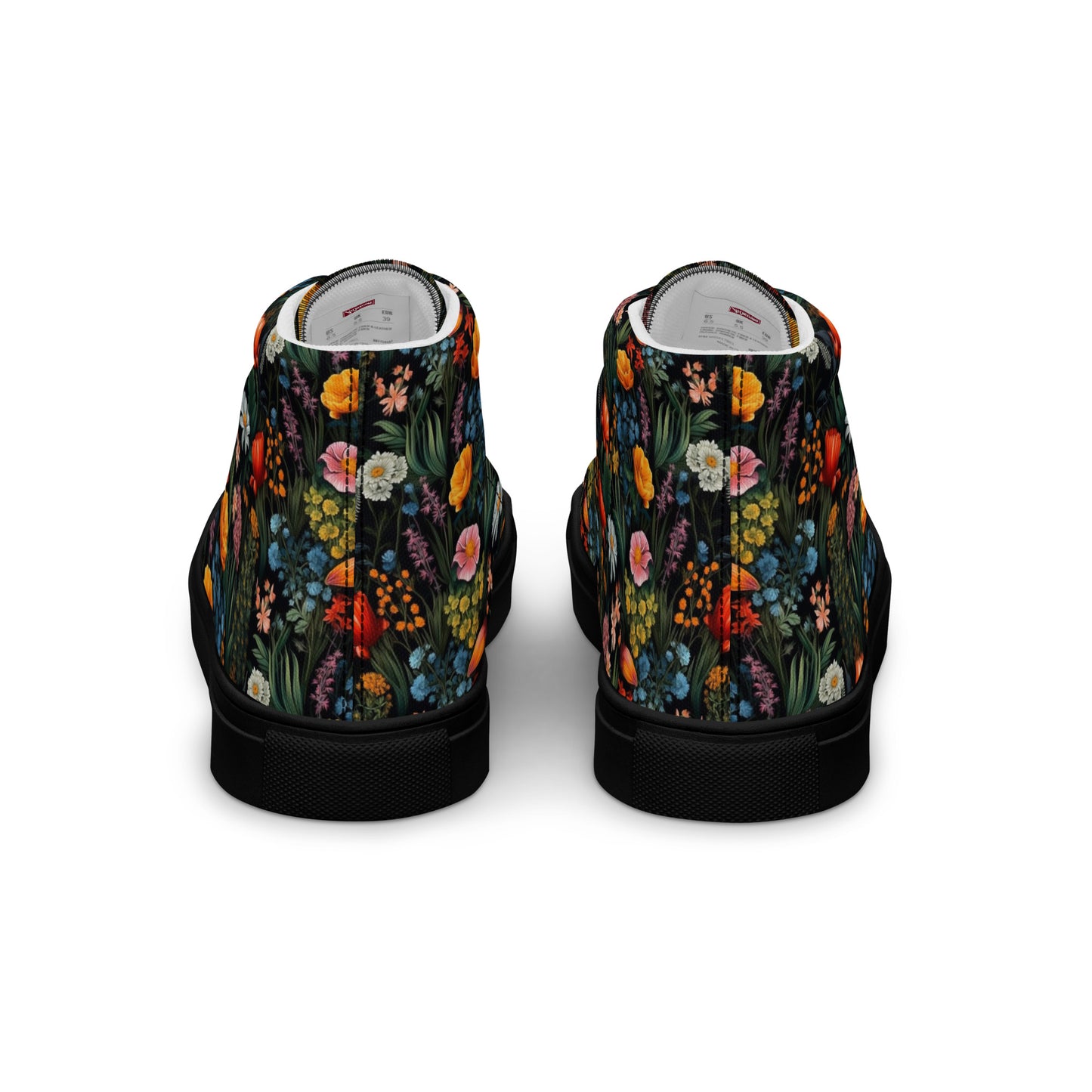 Women’s Wildflower Pattern High Top Canvas Shoes