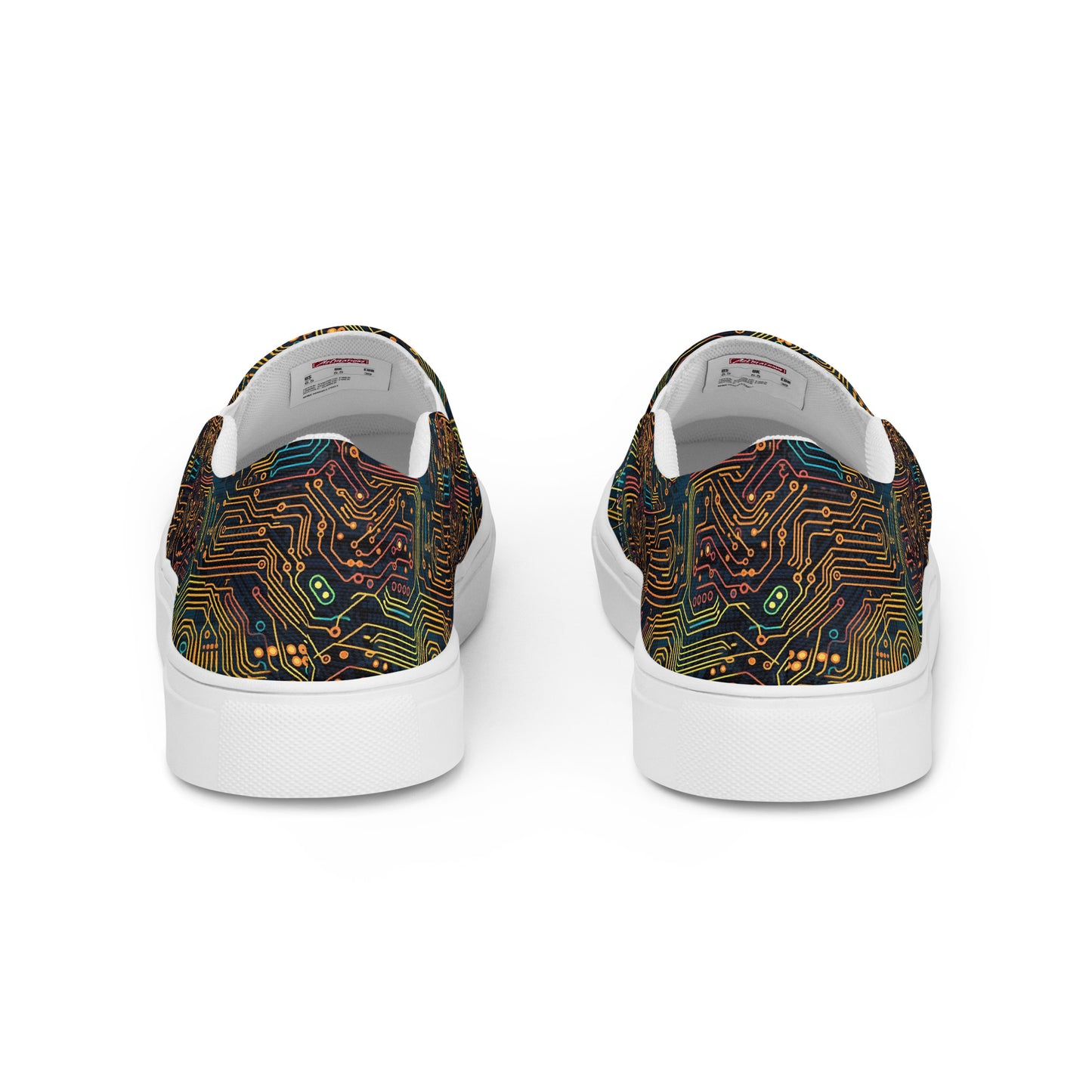 Women’s Circuit Board Pattern slip-on canvas shoes