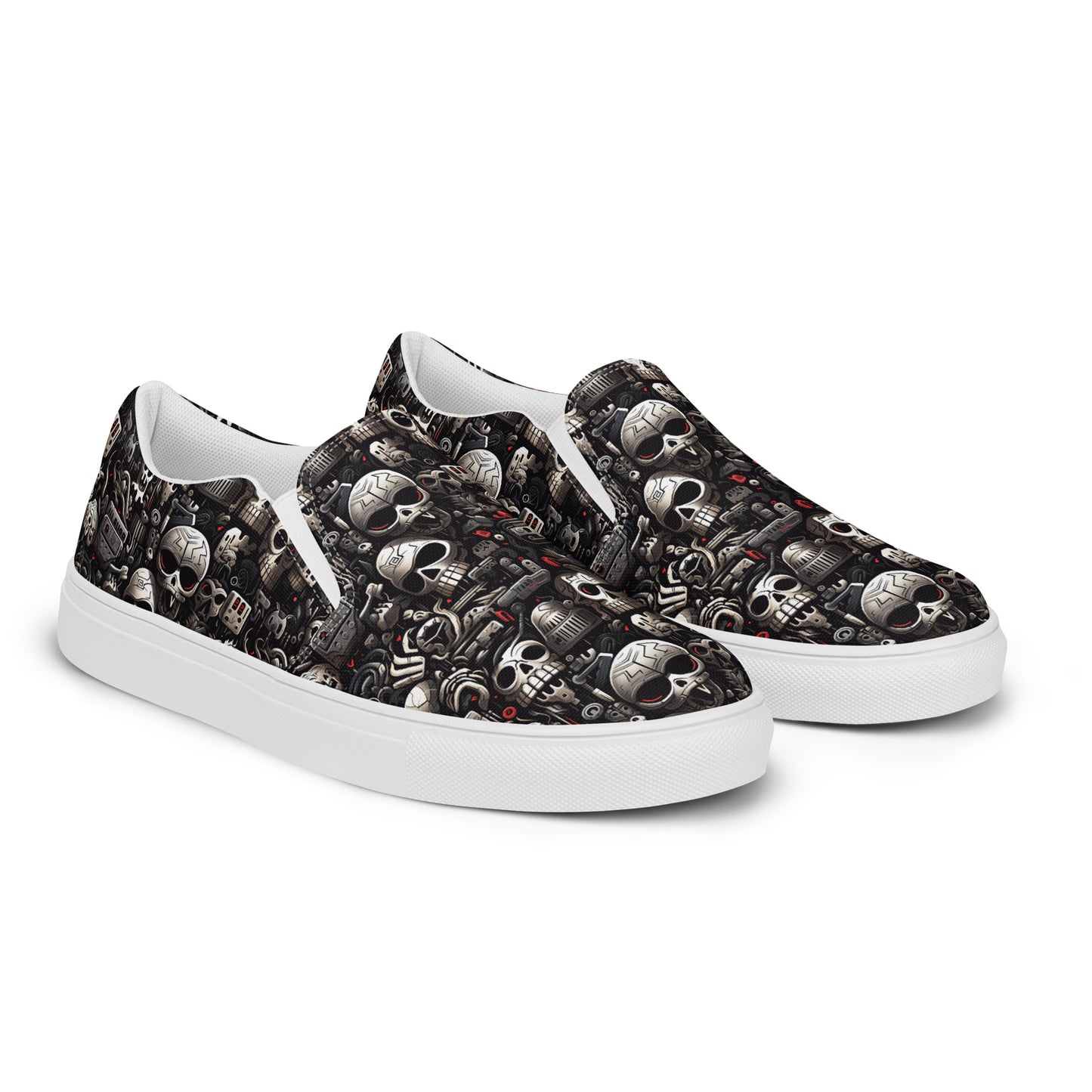 Boneyard Pattern Women’s slip-on canvas shoes