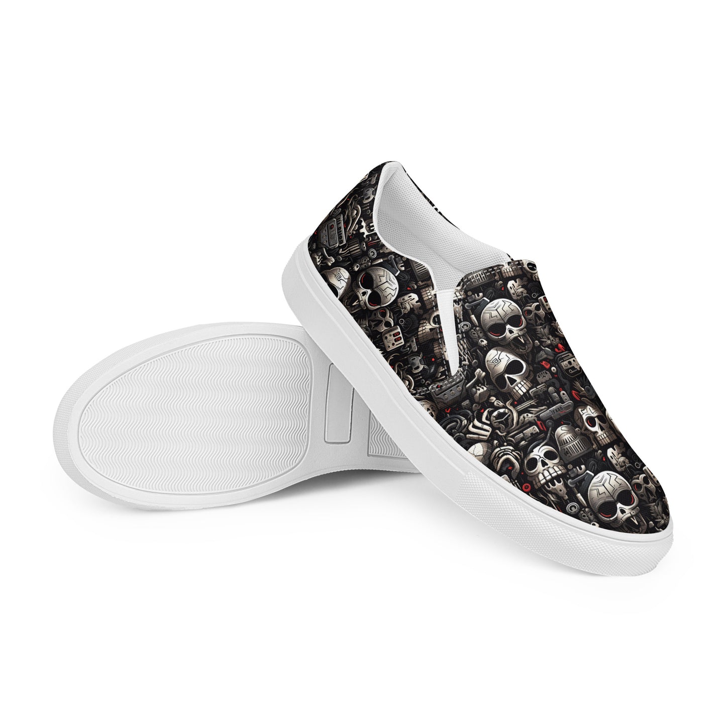 Boneyard Pattern Women’s slip-on canvas shoes